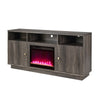 Ambi Electric Fireplace TV Stand Cabinet | Heater | 2 Door | 70" Wood Gray