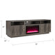Ambi Electric Fireplace TV Stand Cabinet | Heater | 2 Door | 70" Wood Gray