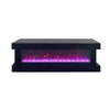 Vista LED Fireplace TV Stand Cabinet with Bluetooth Speaker | 71" Black