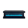 Vista LED Fireplace TV Stand Cabinet with Bluetooth Speaker | 71" Black