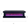 Vista LED Fireplace TV Stand Cabinet with Bluetooth Speaker | 71" Black