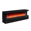Dori LED Fireplace TV Stand Cabinet with Bluetooth Speaker | 71" Black