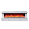 Dori LED Fireplace TV Stand Cabinet with Bluetooth Speaker | 71" White