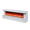 Dori LED Fireplace TV Stand Cabinet with Bluetooth Speaker | 71" White