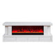 Cere Electric Fireplace TV Console | Bluetooth Speaker | 71" White Wood