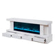 Cere Electric Fireplace TV Console | Bluetooth Speaker | 71" White Wood
