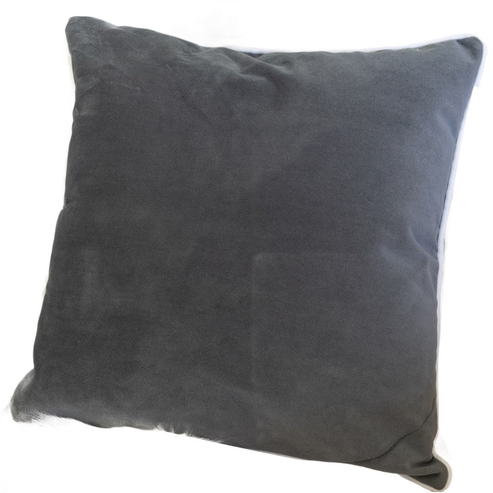 Rola Square Throw Pillow | Let It Snow Embroidery | Gray Cotton 20"