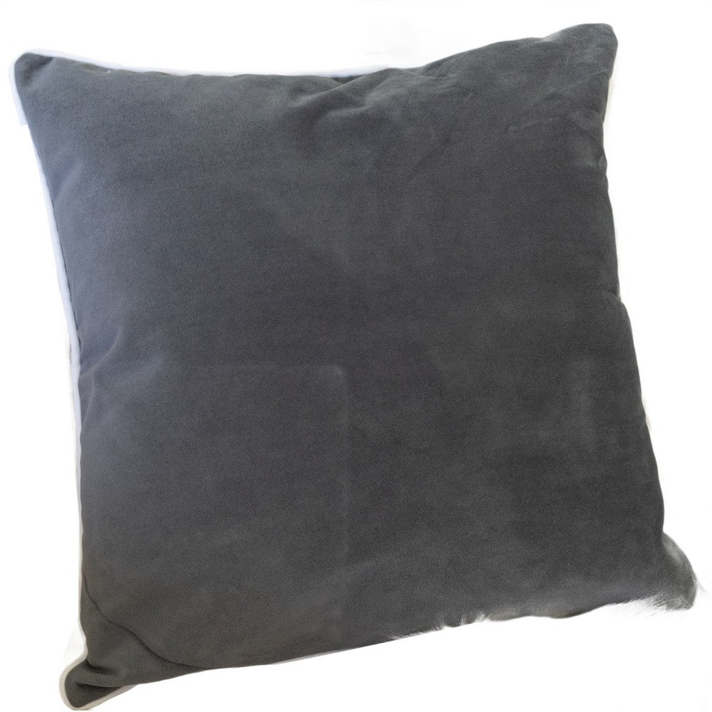 Rola Square Throw Pillow | Let It Snow Embroidery | Gray Cotton 20"