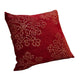 Rola Square Throw Pillow | Gold Snowflake Embroidery | Red Velvet 20"