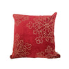 Rola Square Throw Pillow | Gold Snowflake Embroidery | Red Velvet 20"