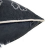 Rola Square Throw Pillow | Silver Snowflake Embroidery | Gray Velvet 20"