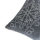 Rola Square Throw Pillow | Silver Snowflake Embroidery | Gray Velvet 20"