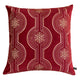 Rola Square Throw Pillow | Geometric Snowflake Embroidery | Red Velvet 20"