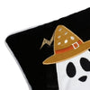 Vobo Lumbar Pillow | Ghost | Pumpkin | & Boo Embroidery | Black Velvet 14x20