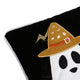 Vobo Lumbar Pillow | Ghost | Pumpkin | & Boo Embroidery | Black Velvet 14x20