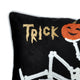 Teya Lumbar Pillow | Skeleton Embroidery | Trick or Treat Black Velvet 14x20