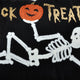 Teya Lumbar Pillow | Skeleton Embroidery | Trick or Treat Black Velvet 14x20