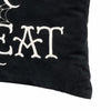 Teya Lumbar Pillow | TRICK OR TREAT Embroidery Pumpkin | Black Velvet 14x20