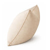 Niva Square Throw Pillow | Linen-Like Ivory | Decorative Stitched trim 24x24