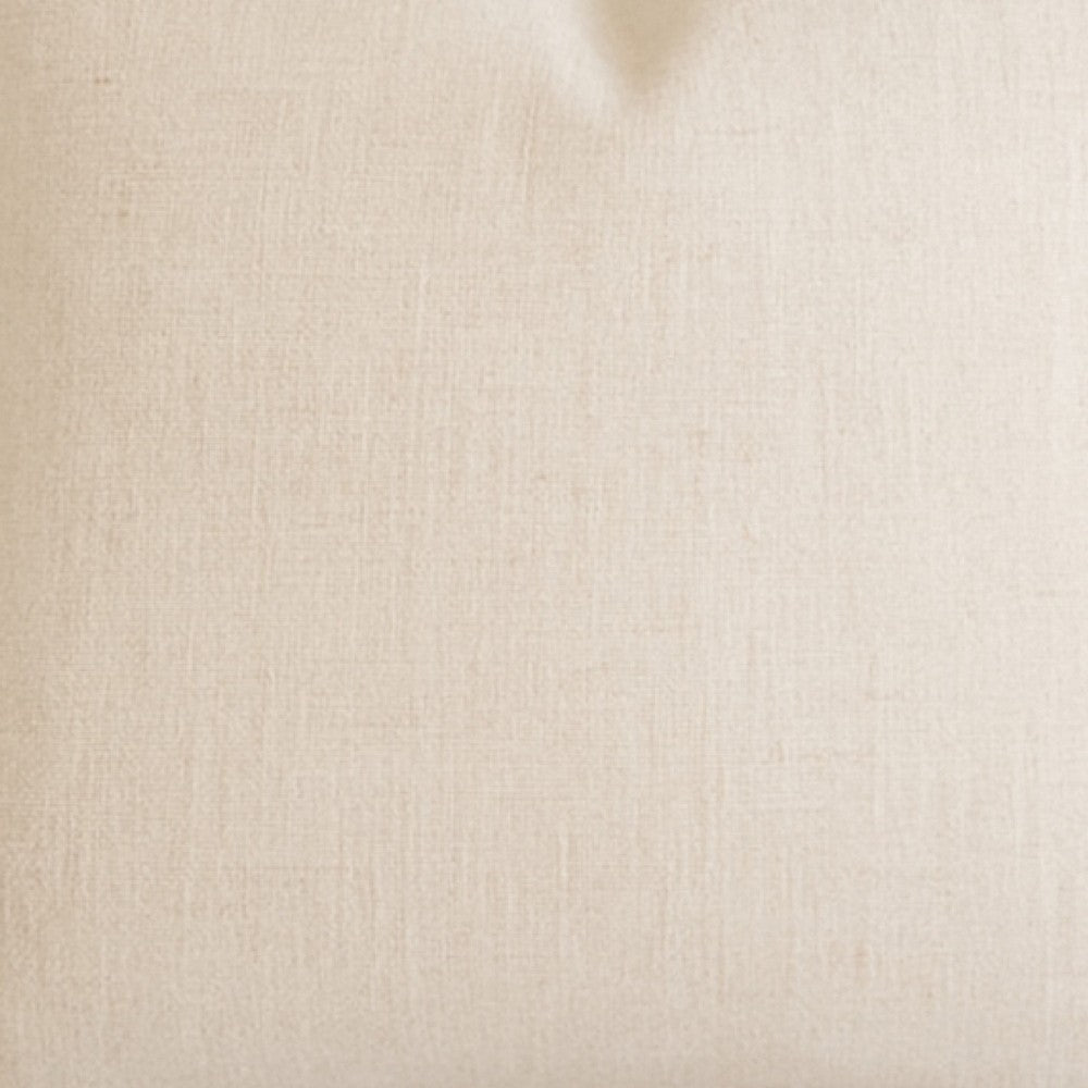 Niva Square Throw Pillow | Linen-Like Ivory | Decorative Stitched trim 24x24