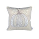 Niva Square Throw Pillow | Lace Embroidered Pumpkin | Linen-Blend Taupe 20"