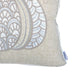 Niva Square Throw Pillow | Lace Embroidered Pumpkin | Linen-Blend Taupe 20"