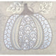 Niva Square Throw Pillow | Lace Embroidered Pumpkin | Linen-Blend Taupe 20"
