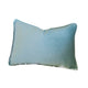 Niva Lumbar Pillow | Blue Embroidered Pumpkin | Ivory Cotton-Blend 14x20