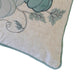 Niva Lumbar Pillow | Blue Embroidered Pumpkin | Ivory Cotton-Blend 14x20