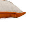 Niva Lumbar Pillow | Rust Embroidered Pumpkin | Ivory Cotton-Blend 14x20