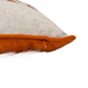 Niva Lumbar Pillow | Rust Embroidered Pumpkin | Ivory Cotton-Blend 14x20