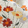 Niva Square Throw Pillow | Thanksgiving Embroidery | Orange Cotton-Blend 20"