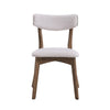 Bety Dining Side Chair Set of 2 | Midcentury Design | Light Beige Fabric