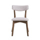 Bety Dining Side Chair Set of 2 | Midcentury Design | Light Beige Fabric