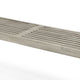 Cior Outdoor Dining Bench | 62" Slatted Gray Acacia Wood | Sled Base