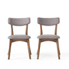 Bety Dining Side Chair Set of 2 | Midcentury Design | Dark Gray Fabric