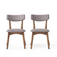 Bety Dining Side Chair Set of 2 | Midcentury Design | Dark Gray Fabric