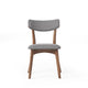 Bety Dining Side Chair Set of 2 | Midcentury Design | Dark Gray Fabric