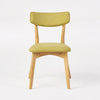 Bety Dining Side Chair Set of 2 | Midcentury Design | Lime Green Fabric