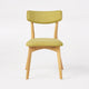 Bety Dining Side Chair Set of 2 | Midcentury Design | Lime Green Fabric
