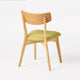 Bety Dining Side Chair Set of 2 | Midcentury Design | Lime Green Fabric