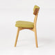 Bety Dining Side Chair Set of 2 | Midcentury Design | Lime Green Fabric