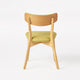 Bety Dining Side Chair Set of 2 | Midcentury Design | Lime Green Fabric