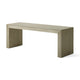 Accent Dining Bench | 48" Taupe Gray Finish | Panel Legs Acacia Wood