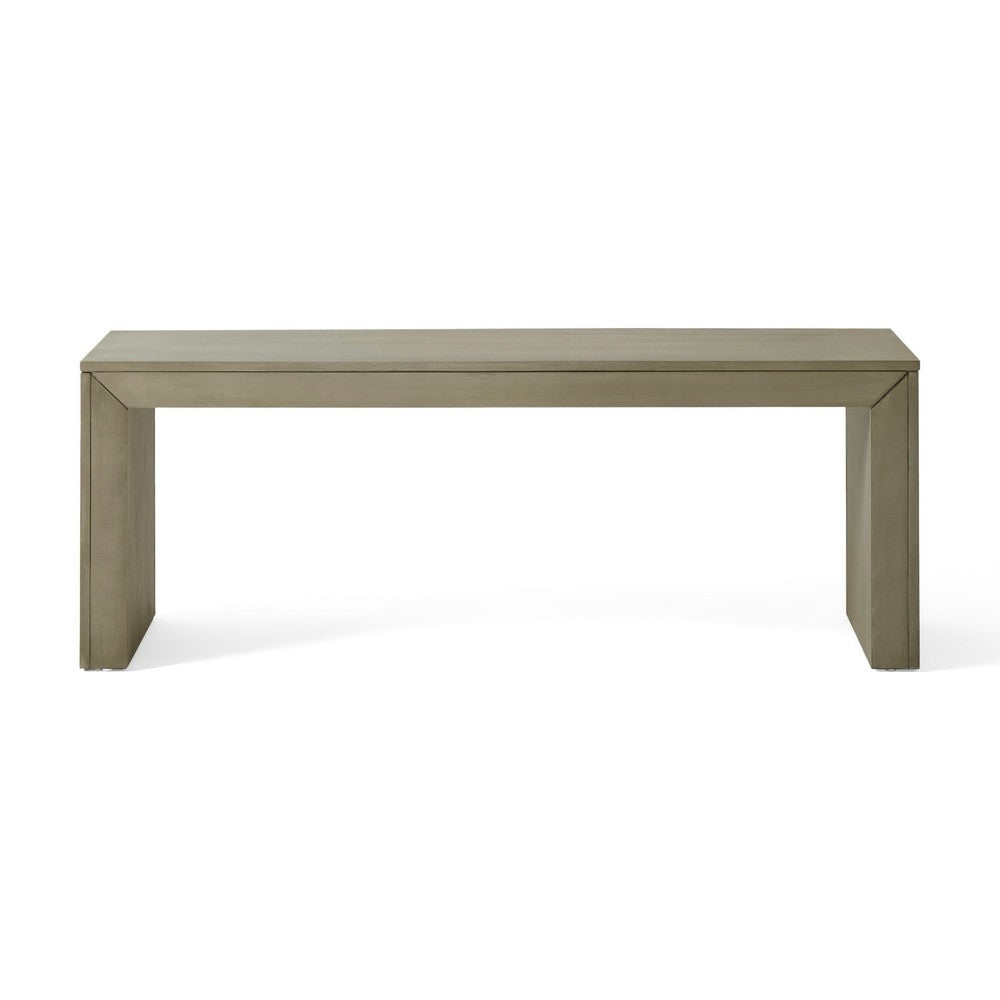 Accent Dining Bench | 48" Taupe Gray Finish | Panel Legs Acacia Wood
