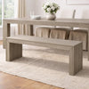Accent Dining Bench | 48" Taupe Gray Finish | Panel Legs Acacia Wood