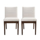 Dining Side Chair Set of 2 | | Channel Stitching | Light Beige Fabric
