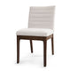 Dining Side Chair Set of 2 | | Channel Stitching | Light Beige Fabric