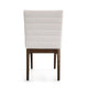 Dining Side Chair Set of 2 | | Channel Stitching | Light Beige Fabric