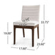 Dining Side Chair Set of 2 | | Channel Stitching | Light Beige Fabric